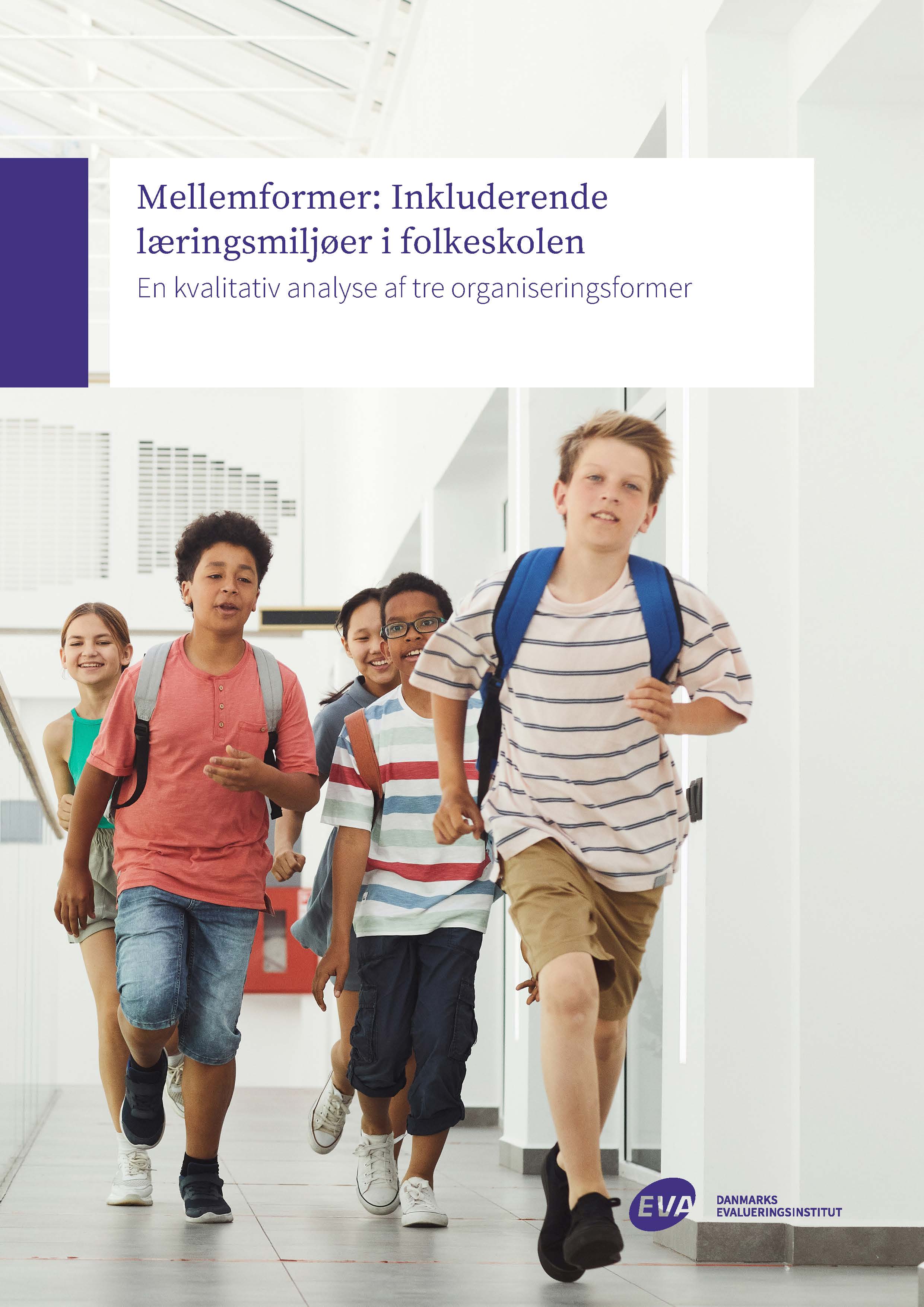 Forside til rapporten Mellemformer: Inkluderende læringsmiljøer i folkeskolen