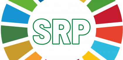 Billedet viser FN´s verdensmålscirkel med SRP stående i midten